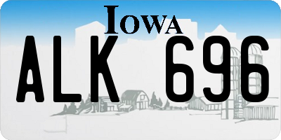 IA license plate ALK696