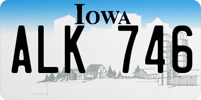 IA license plate ALK746