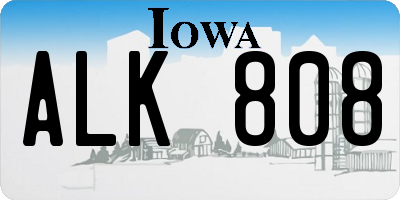 IA license plate ALK808