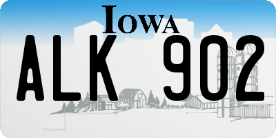 IA license plate ALK902