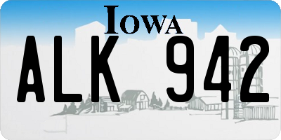 IA license plate ALK942
