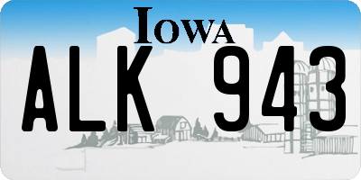 IA license plate ALK943