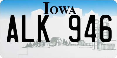 IA license plate ALK946