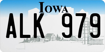 IA license plate ALK979
