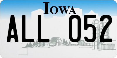 IA license plate ALL052
