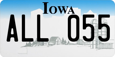 IA license plate ALL055