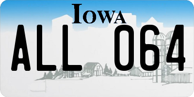 IA license plate ALL064
