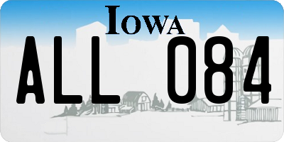 IA license plate ALL084