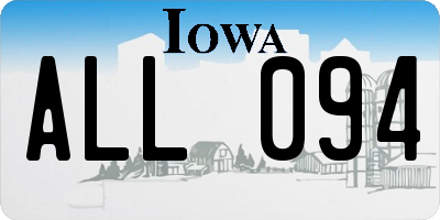 IA license plate ALL094