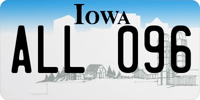 IA license plate ALL096