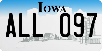 IA license plate ALL097