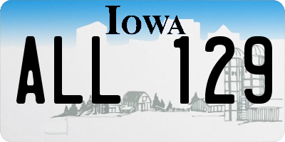IA license plate ALL129