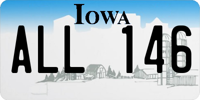 IA license plate ALL146