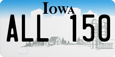 IA license plate ALL150