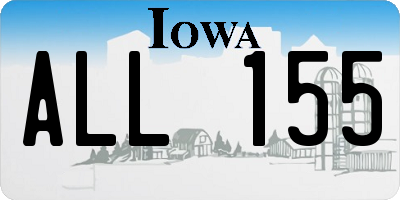 IA license plate ALL155