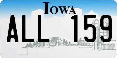 IA license plate ALL159