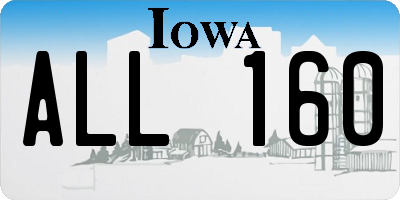 IA license plate ALL160