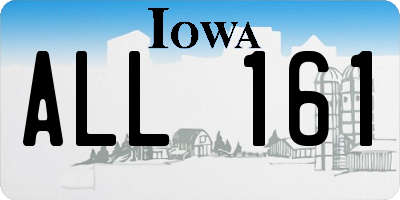 IA license plate ALL161
