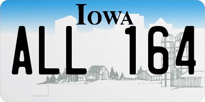 IA license plate ALL164