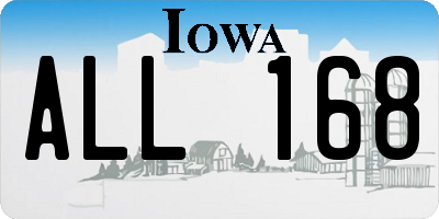 IA license plate ALL168