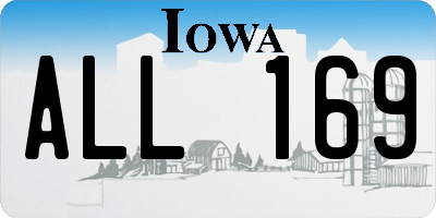 IA license plate ALL169