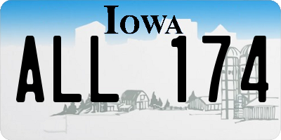 IA license plate ALL174