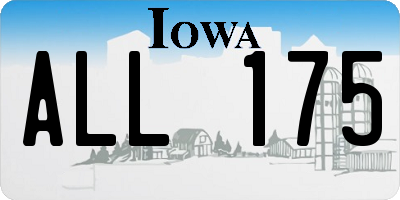 IA license plate ALL175
