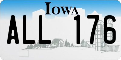 IA license plate ALL176