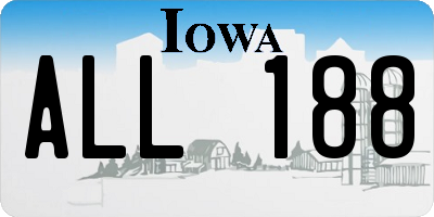 IA license plate ALL188