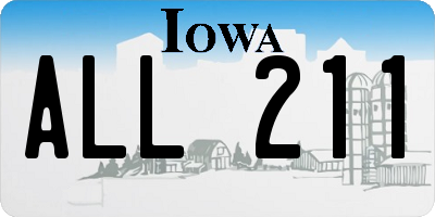 IA license plate ALL211