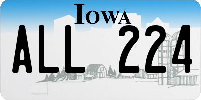 IA license plate ALL224
