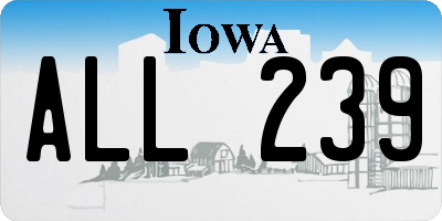 IA license plate ALL239