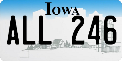 IA license plate ALL246