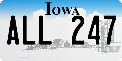 IA license plate ALL247