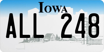 IA license plate ALL248
