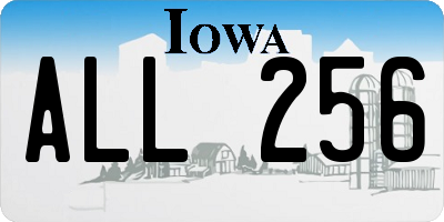 IA license plate ALL256