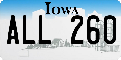 IA license plate ALL260