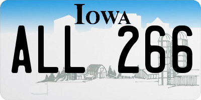 IA license plate ALL266