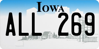 IA license plate ALL269