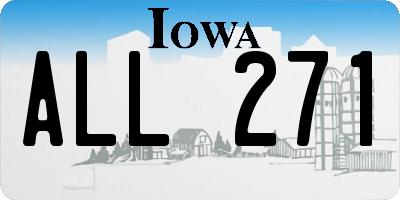 IA license plate ALL271