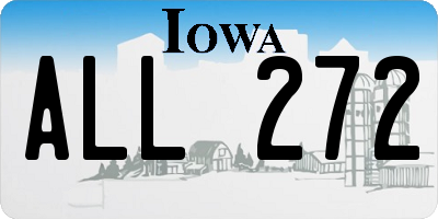 IA license plate ALL272