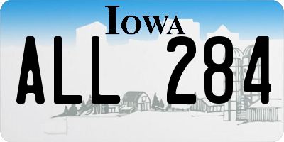 IA license plate ALL284