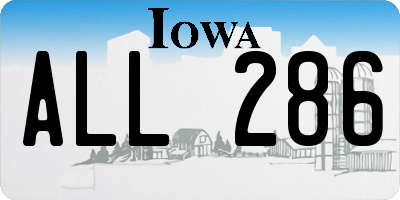 IA license plate ALL286