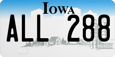 IA license plate ALL288
