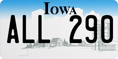IA license plate ALL290