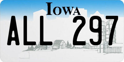 IA license plate ALL297