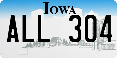IA license plate ALL304