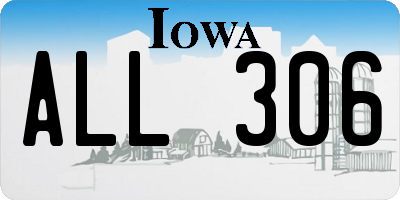 IA license plate ALL306