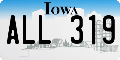 IA license plate ALL319