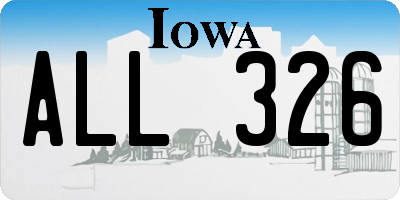 IA license plate ALL326